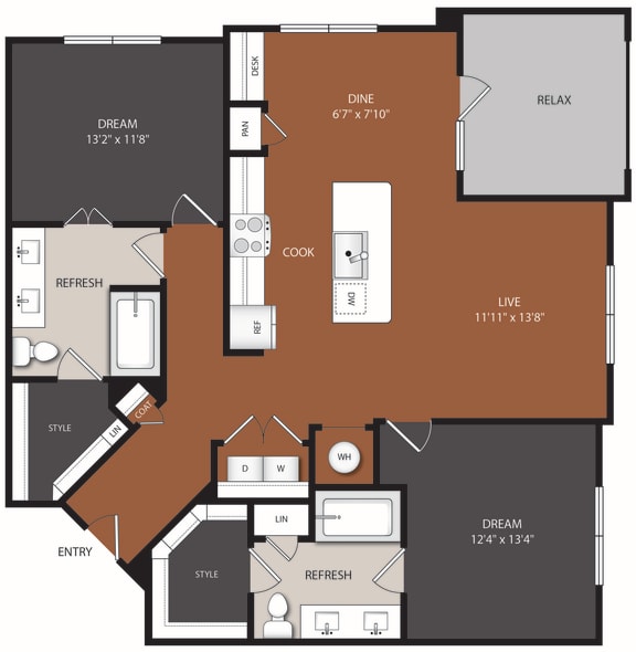 New Apartments in Hutto, TX Floor Plans The Emory